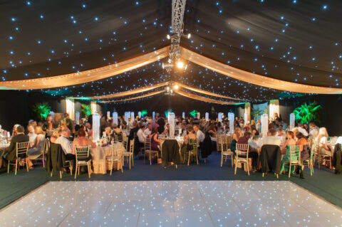 White Starlight Dancefloor inside marquee