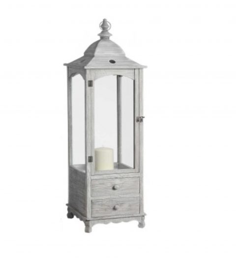 Large White Wooden Lantern Hire