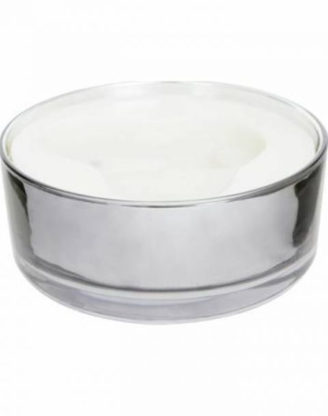 Silver Glass Bowl - Flat Sided