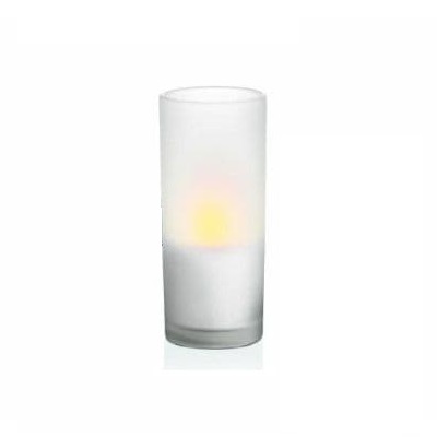 Frosted Glass Votives with LED Candle Hire