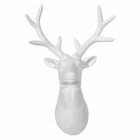 White Resin Stag Head Hire