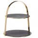 Gold 2-Tiered Slate Stand
