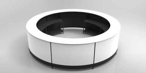 White Circular Bar