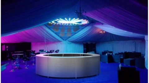 White Circular Event Bar (4m)