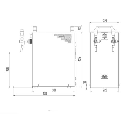 Draft Beer Dispenser Dimensions