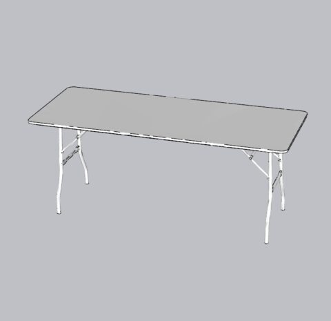 3D Plastic Trestle Table