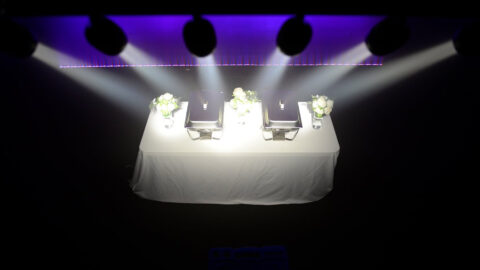 Black LED Pin spot hire