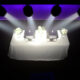 Black LED Pin spot hire